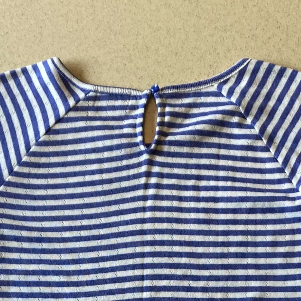 OLD NAVY Periwinkle (Purple Blue) White NWOT Striped Top Girls XL 14